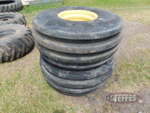 (2) 16.5L-16.1 4-rib tires, 8-hole rim
